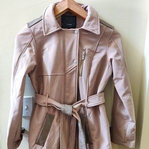 Steve Madden Medium Crème Faux Leather Coat